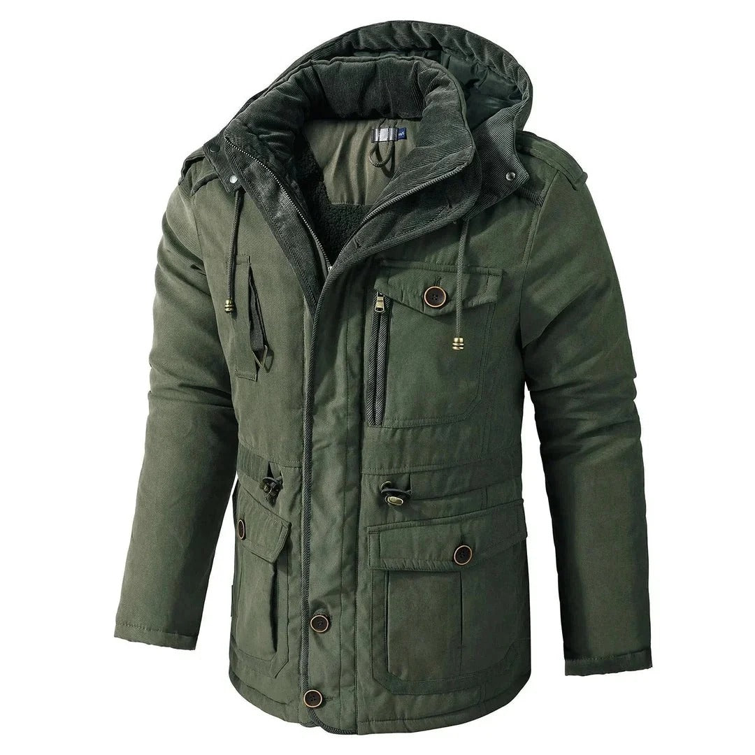 š§„ Premium Men's Hooded Winter Utility Jacket