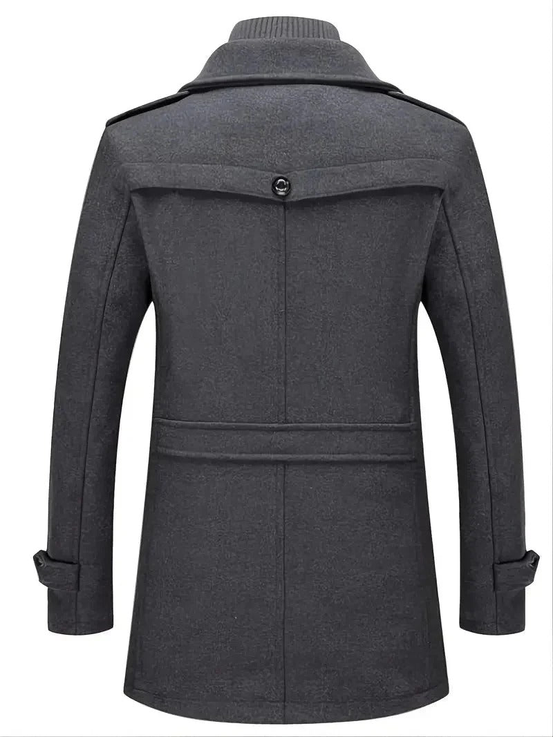 Men’s Black Long Winter Coat 🧥