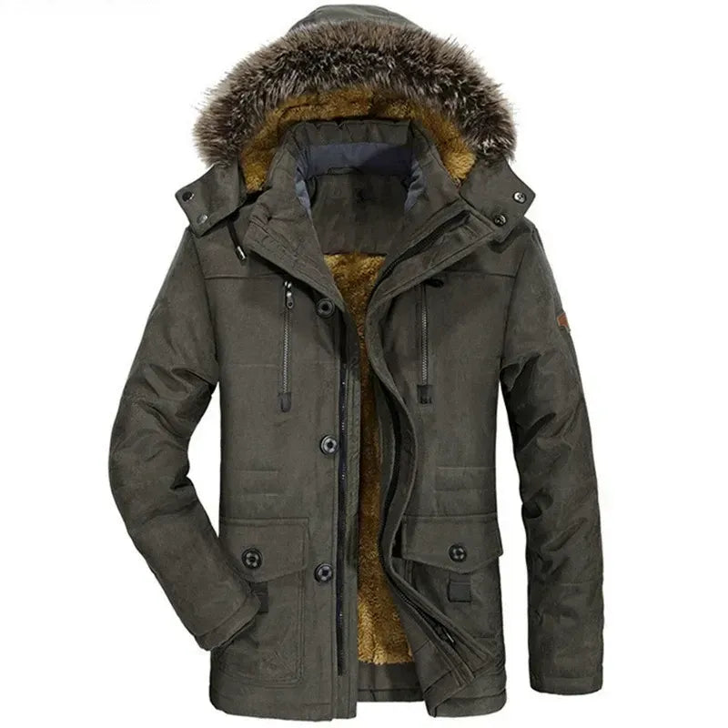 š§„ Premium Men's Fur Hood Winter Parka