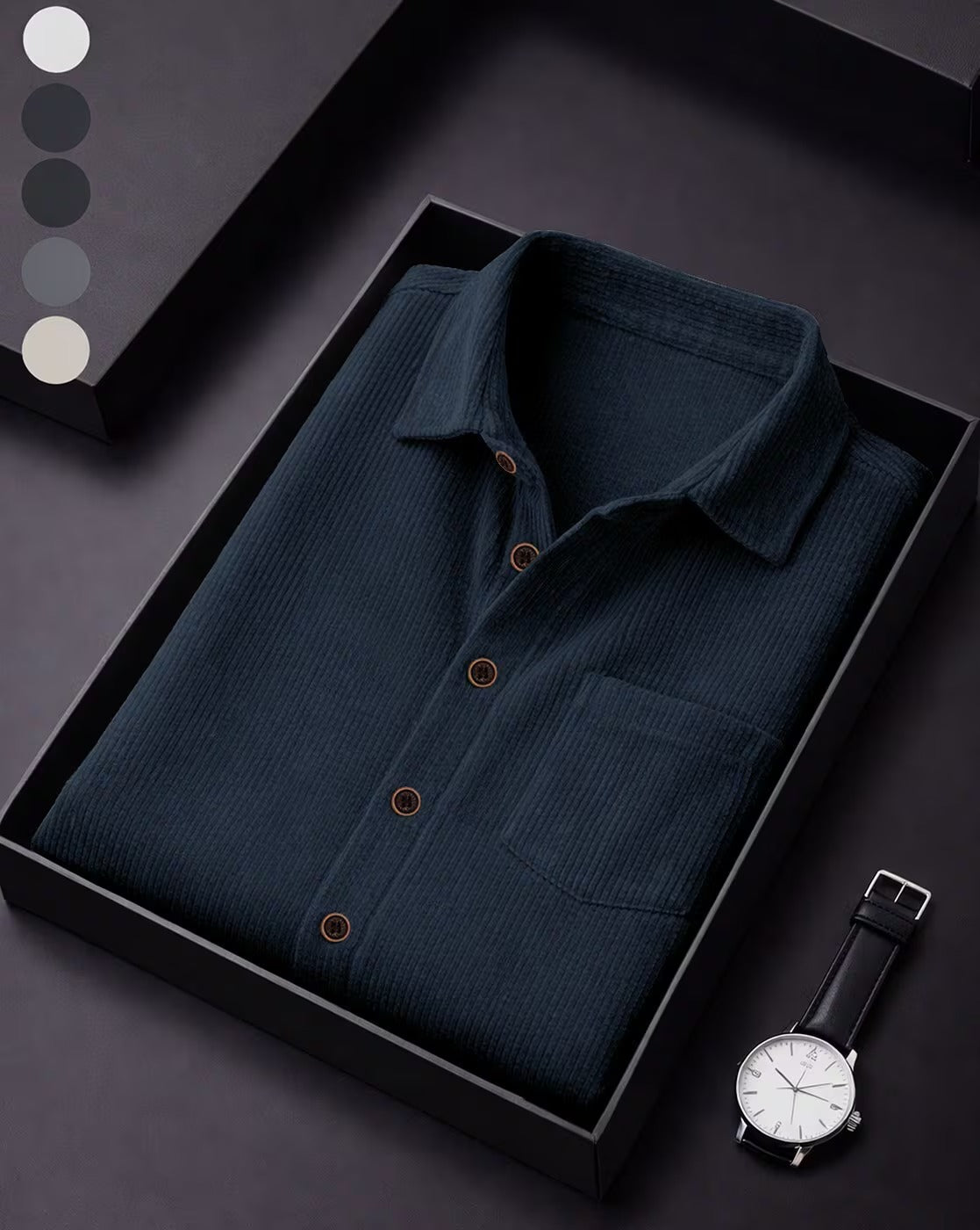 Weartox Men's Premium Navy Blue Textured Casual Half Sleeve Shirt