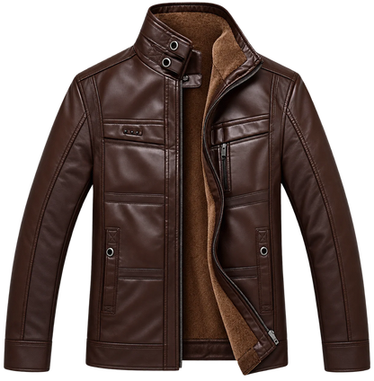 🧥 Premium Men's Brown Leather Jacket