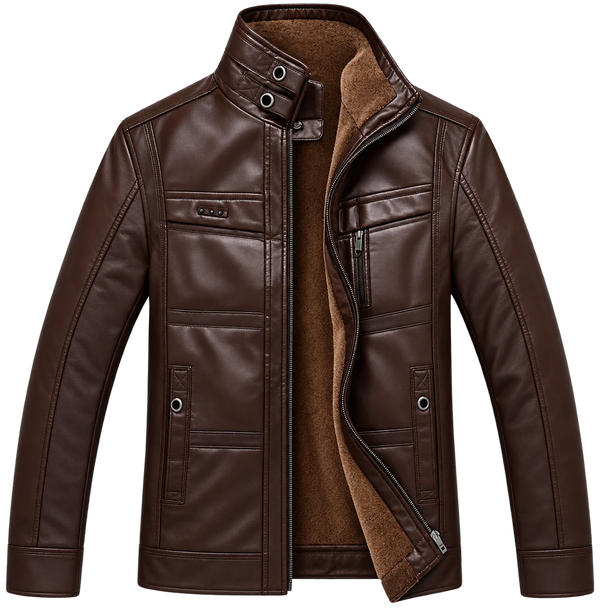 🧥 Premium Men's Brown Leather Jacket