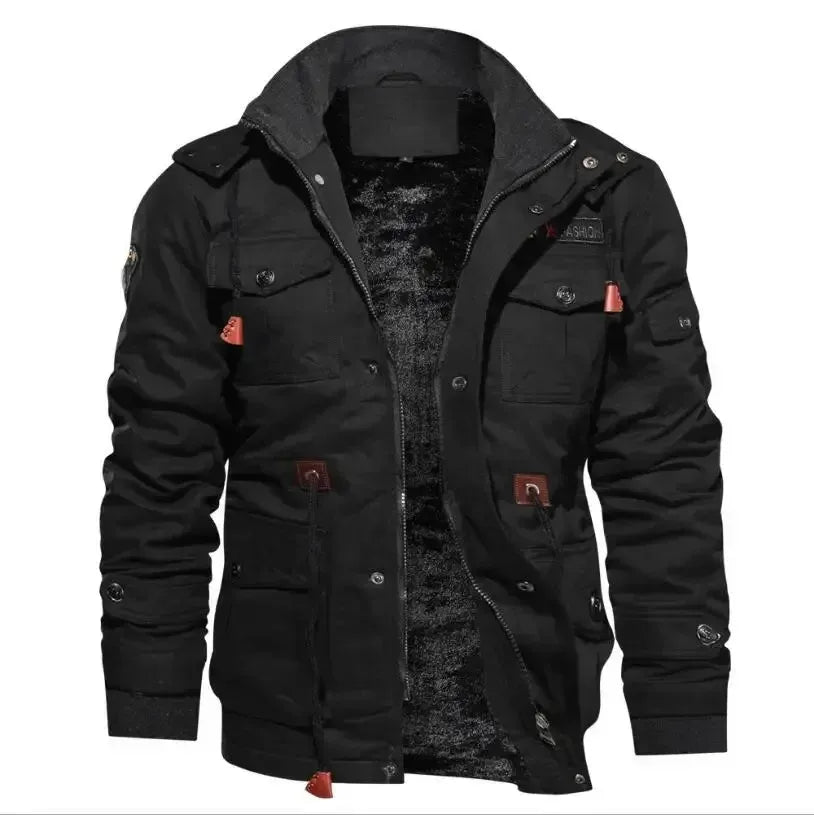🧥 Premium Men's Fleece-Lined Winter Jacket