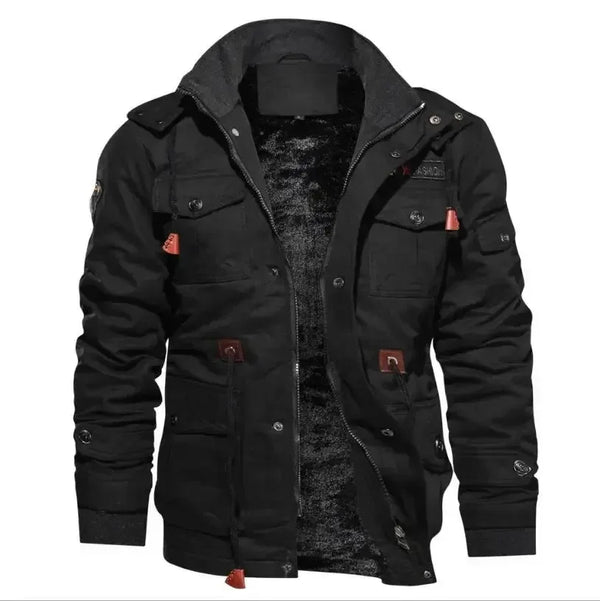 🧥 Premium Men's Fleece-Lined Winter Jacket