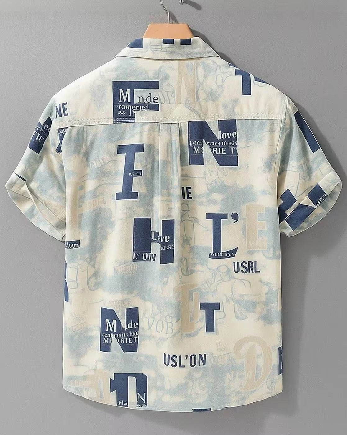 Weartox Men's Premium Abstract Typography Print Casual Half Sleeve Shirt