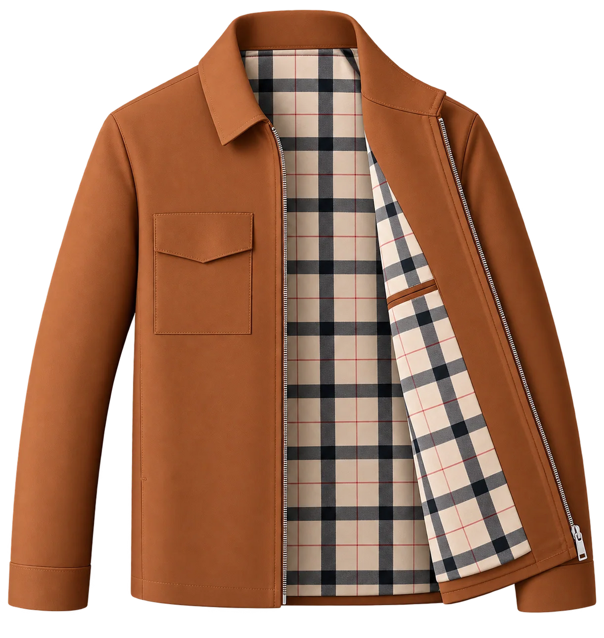 🧥 Premium Men's Brown Leather Jacket