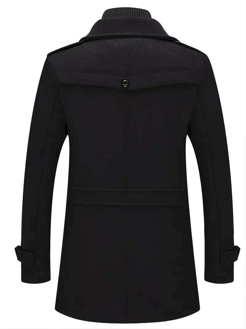 Men’s Black Long Winter Coat 🧥