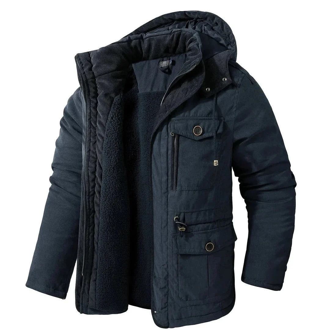🧥 Premium Men's Hooded Winter Utility Jacket