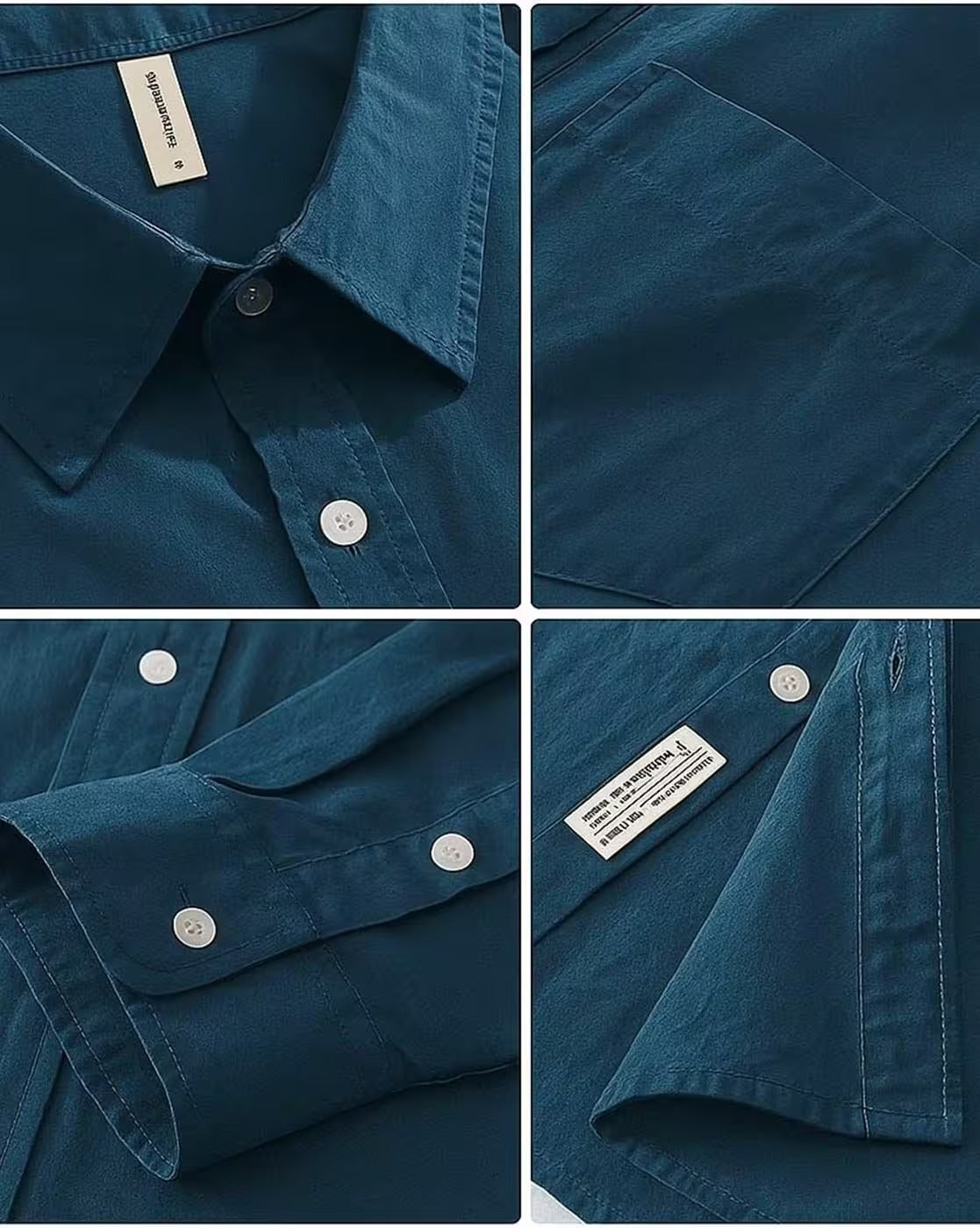 Weartox Men's Premium Teal Blue Casual Full Sleeve Cotton Shirt