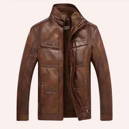 🧥 Premium Men's Brown Leather Jacket