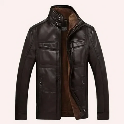 🧥 Premium Men's Brown Leather Jacket