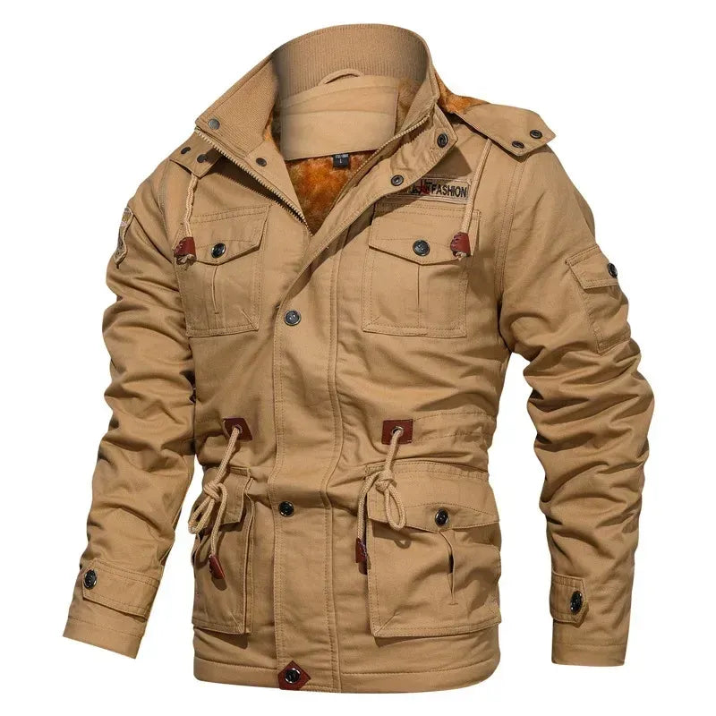 🧥 Premium Men's Fleece-Lined Winter Jacket
