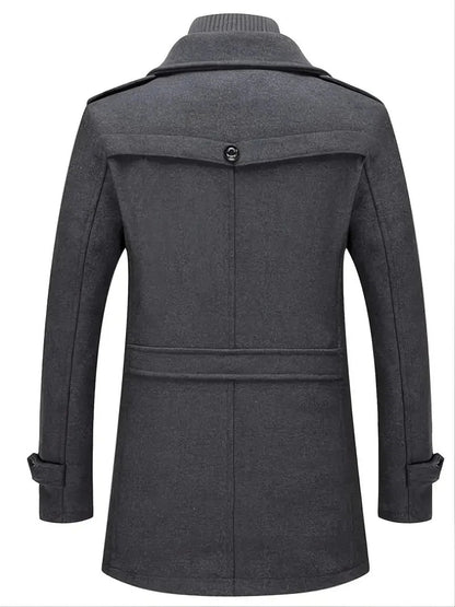 Men’s Black Long Winter Coat 🧥