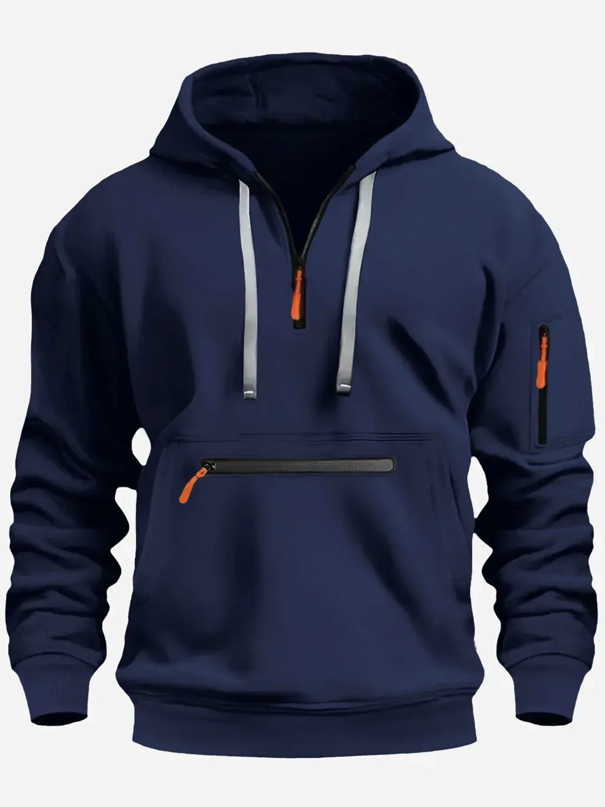Cloxis Men's Fleece Pullover Hoodie – Grey Outdoor Winter Sweatshirt
