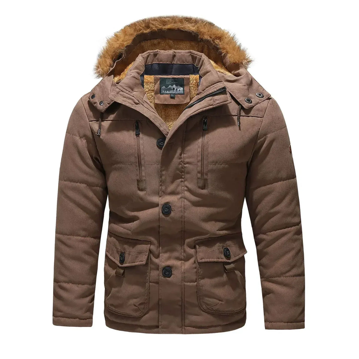 🧥 Premium Men's Fur Hood Winter Parka